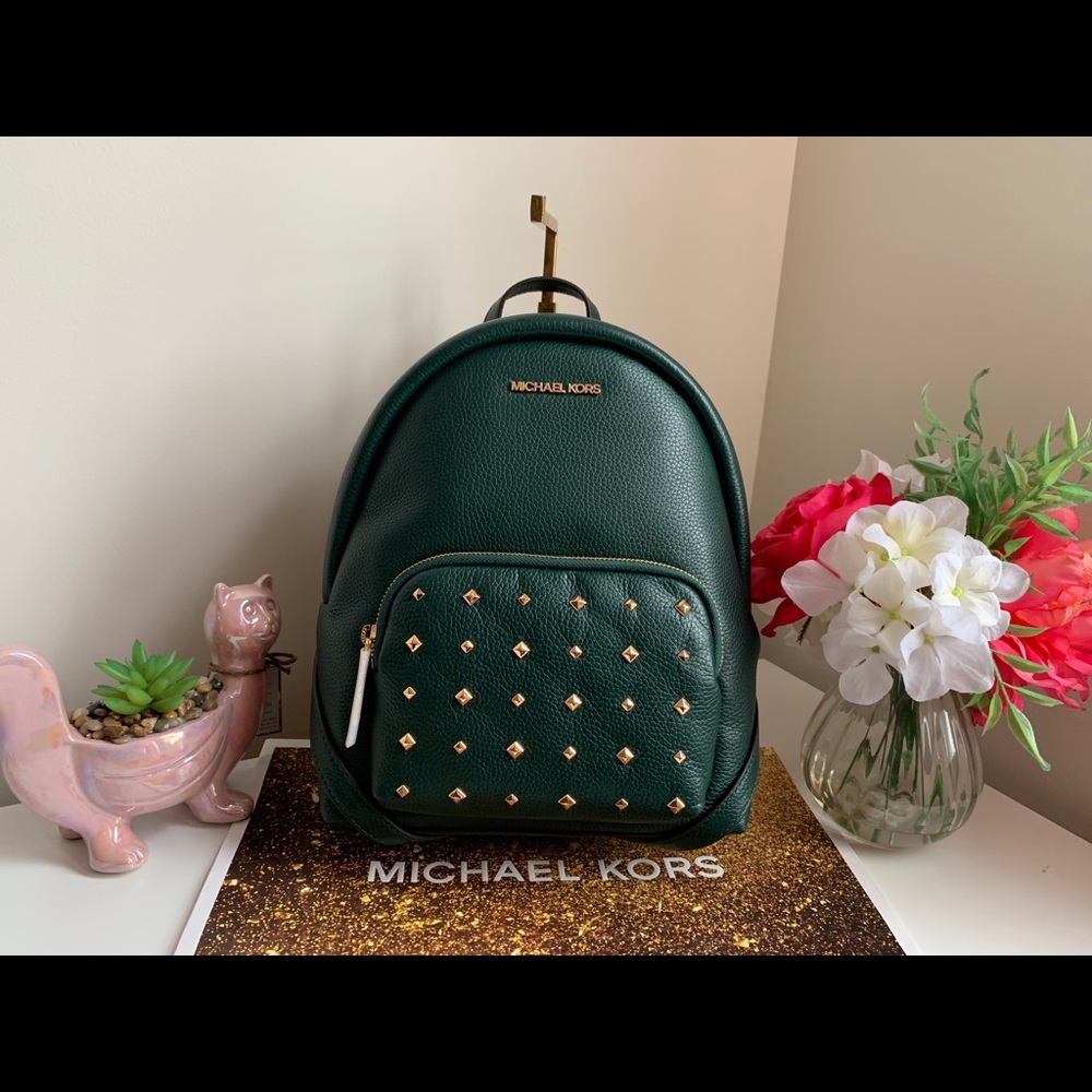 Michael Kors Studed Erin Medium Backpack Green